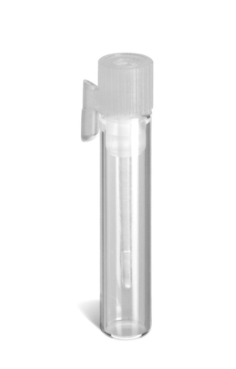 3/8 Dram Glass Perfume Sampler with Stopper Applicator Clip Cap