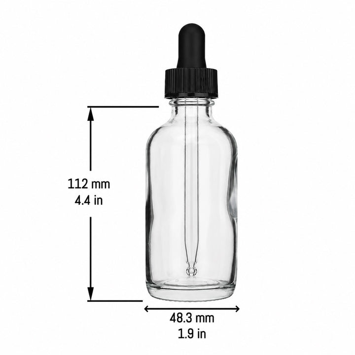 4 oz Clear Glass Boston Round Bottle – 22/400 Neck