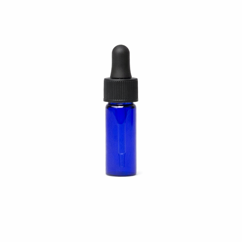 1 Dram (3.7 ml) Cobalt Blue Borosilicate Glass Vial #B910 1