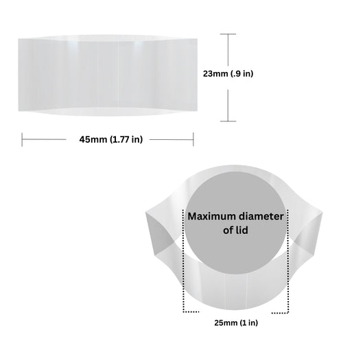 45mm x 23mm ( 1.77 x 0.91 in) Gold Perforated Shrink Band