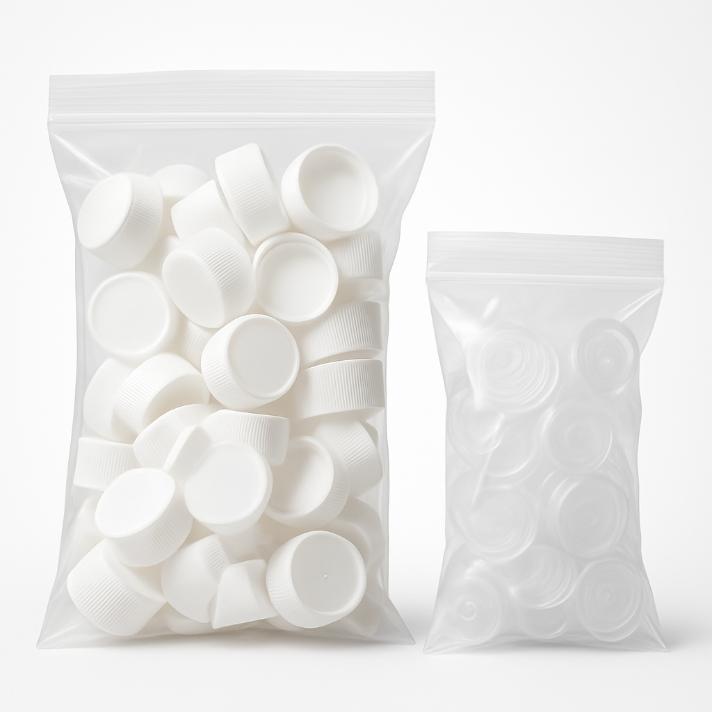 White Screw Caps and Orifice Reducer - Compatible with 5oz. & 10oz. Woozy Hot Sauce Bottles