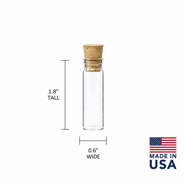1 Dram Patent Lip Glass Vial (15x45mm) – Clear Borosilicate Glass #S900 1