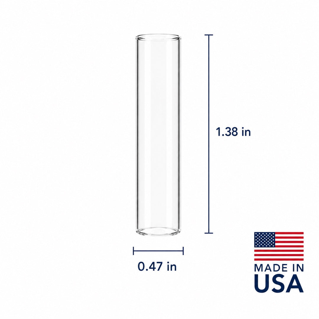 1/2 Dram (1.85ml) Glass Shell Vial for Wedding Favors Art Crafts DIY Decorations – Flat Bottom 12x35mm #S930 1/2