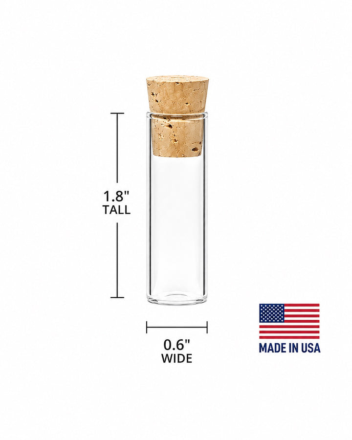 1 Dram (3.7ml) Glass Shell Vial for Wedding Favors Art Crafts DIY Decorations – Flat Bottom 15x45mm #S930 1