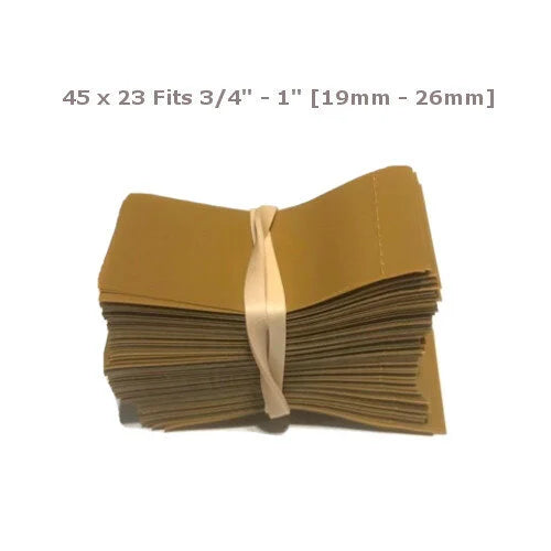 45mm x 23mm ( 1.77 x 0.91 in) Gold Perforated Shrink Band