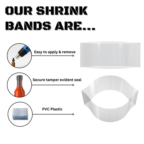 45mm x 23mm (1.77 x 0.91 in) Clear Perforated Shrink Band