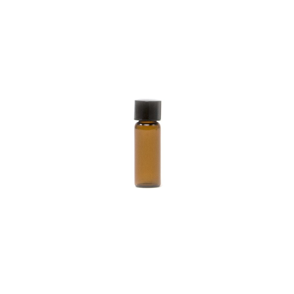 1/2 Dram Amber Borosilicate Glass Vial Tall #A910 1/2