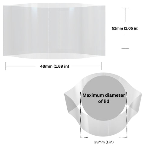 48mm x 52mm (1.89 x 2.05 in) Green Perforate Shrink Band